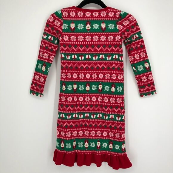 Flannel Christmas Nightgown Ruffle Hem - Picture 2 of 6